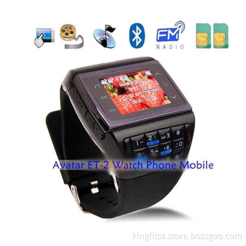 New Listing Quad-Band Dual SIM Dual Standby Compass Watch Mobile Phone Avatar Et-2